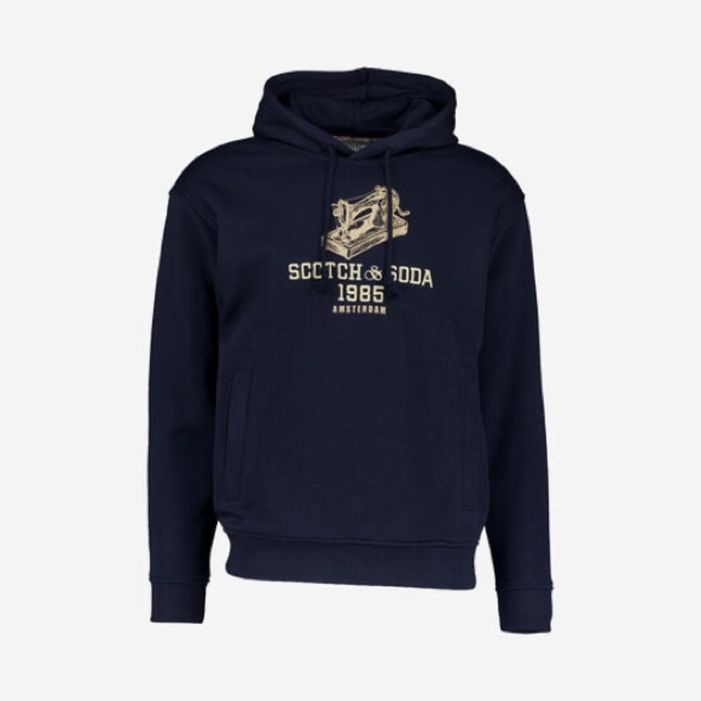 Scotch & Soda Dark Blue Graphic Hoodie